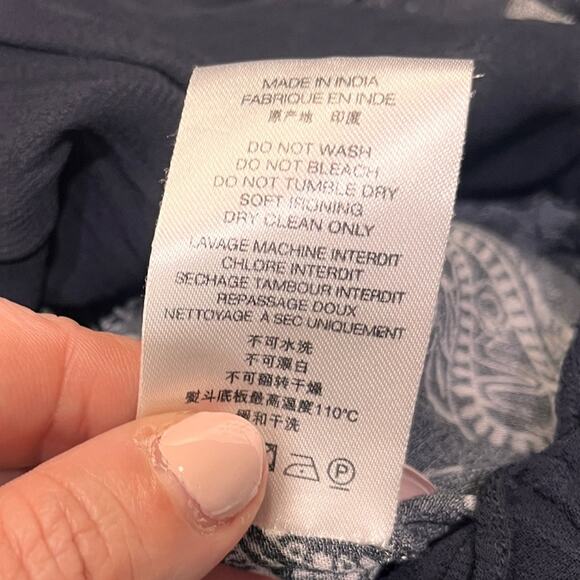 IRO Black Sheer Paisley Ruffle Romper Sz 8 - Picture 7 of 10